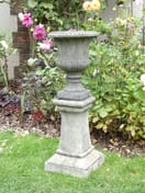 Keymer Plinth in Stone C1709 with Vienna Vase