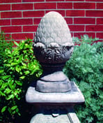 Medium Fir Cone Stone Garden Finial in cast stone