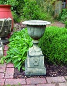 Vienna Emblem Motif Stone Garden Pedestal - Original Photo