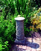 Vine Stone Garden Pedestal in cast stone