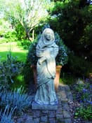 Draped Maiden Garden Statue in cast stone