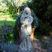Draped Maiden Garden Statue in Aged Cotswold Stone Finish