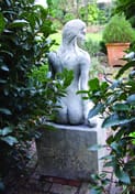 Eve Naked Garden Statue in cast stone - back view