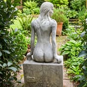 Eve Naked Garden Statue Rear View Showing Stone Detail