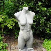 Female Torso Garden Statue in Cotswold Stone Garden Setting