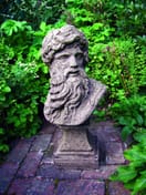 Hercules Bust Garden Statue Close Up