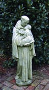 Saint Anthony Holding a Child Stone Garden Statue in cast stone