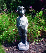Whistling Urchin Garden Statue in cast stone