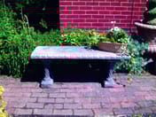 Straight Pattern Stone Garden Bench - Original Photo