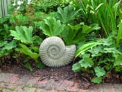 Grand Stone Ammonite Garden Statue original view