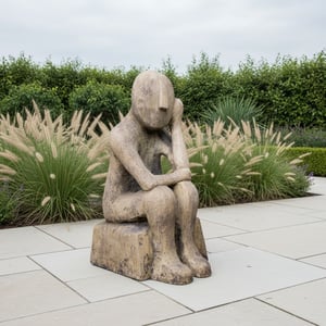 Contemporary stone garden ornament