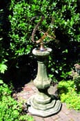 Large Armillary on Stone Garden Pedestal Original