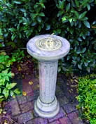 Brass Sundial on Brighton Stone Pedestal Original View