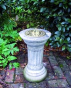 Brass Sundial on Classical Stone Pedestal - Original View