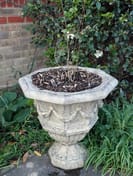 Octagonal Draped Stone Vase original product photo