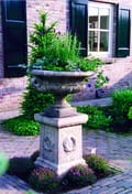 Edwardian Stone Garden Tazza in Aged Cotswold