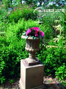 Vienna Fluted Stone Garden Vase in cast stone