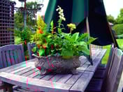 Vienna Oval Stone Garden Vase in Umber