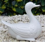 Duck Garden Ornament Set in White