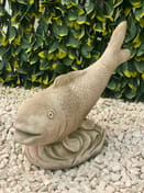 Joyous Fish Stone Garden Ornament in Stone - original product photo
