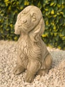Loyal Spaniel Garden Ornament in Stone - Original View