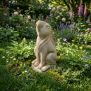 Moon Gazing Hare in Stone cast stone hare garden ornament UK