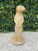 Proud Meerkat Stone Garden Ornament in Sandstone - Original Product Photo