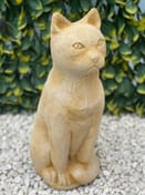 Sitting Cat Garden Ornament in Sandstone Original Photo