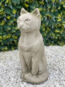 Sitting Cat Garden Ornament in Stone - Original Product Photo