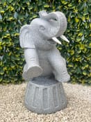 Sitting Elephant Garden Statue in Grey - original product photo