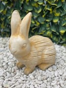 Sitting Rabbit Garden Ornament in Sandstone - Original Product Photo