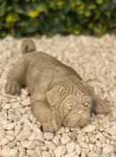 Sleeping Puppy Garden Ornament in Stone - original