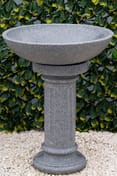 Round Stone Birdbath in Grey - Original Product Photo