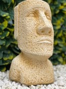 Moai Head Garden Statue in Sandstone - Original View