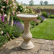 Georgian Birdbath in Stone in an English cottage garden setting