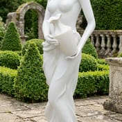 Grace Large Garden Statue in White - Classical Garden Setting