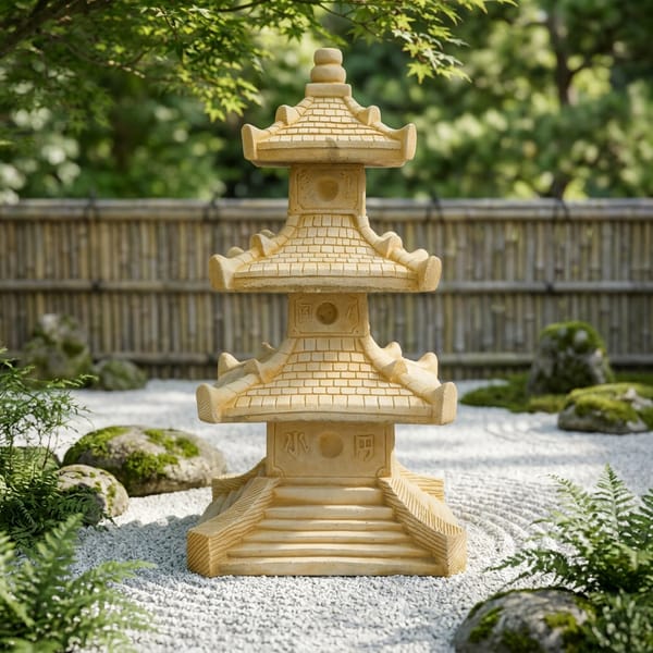 Grand Pagoda Garden Ornament in Sandstone