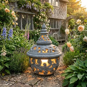 Garden Lantern in Grey