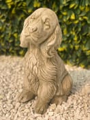 Loyal Spaniel Garden Ornament in Stone