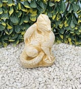 Proud Hatchling Dragon Stone Garden Ornament in Sandstone - Original Photo