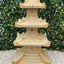 Grand Pagoda in Sandstone three-tier Japanese pagoda garden ornament UK