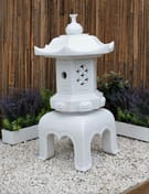 Pagoda Garden Ornament in White - Original Product Photo
