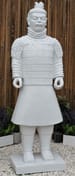 Standing Warrior Garden Statue in White - Original Product Photo
