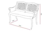 Lichfield Ballykeel 2 Seat Companion Set Dimensions
