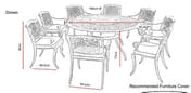 Lichfield Ballykeel 8 Seat Dining Set Dimensions