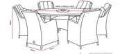Lichfield Rapello 6 Seat Oval Dining Set Set Dimensions
