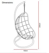 Lichfield Rapello Single Hanging Chair Dimensions