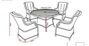 Lichfield Campania 4 Seat Set Dimensions