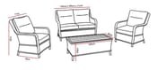 Lichfield Campania 4 Seat Coffee Set Dimensions