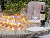 Lichfield Campania 6 Seat Rattan Oval Dining Set with Firepit